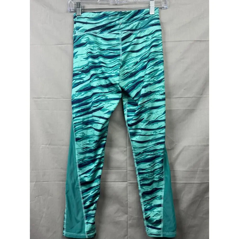Old Navy Girls Blue Wave Go-Dry Leggings, Size L (10-12)